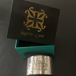 Rustic Cuff bracelet engraved - Wine,Eats&Easels